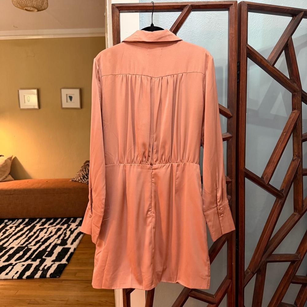 Long Sleeve Silk Dress - NWT - Picture 3 of 4